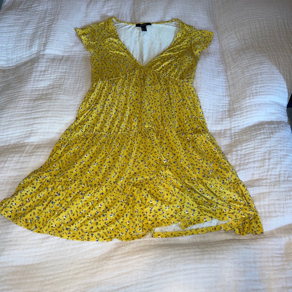 Yellow floral sundress